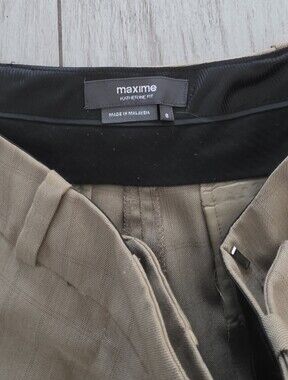 Maxime Olive Green Tailored Pants w/Tab Closure SZ8